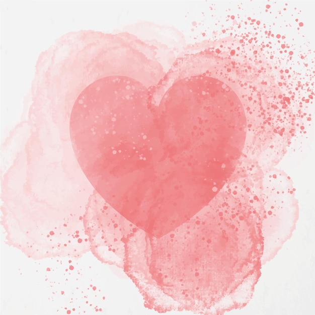 Premium Vector Pink Watercolor Heart