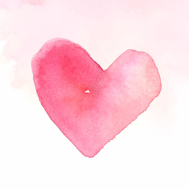 Free Vector | Pink watercolor heart