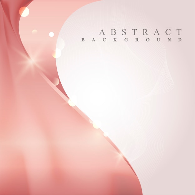 Pink wave abstract background illustration Free Vector
