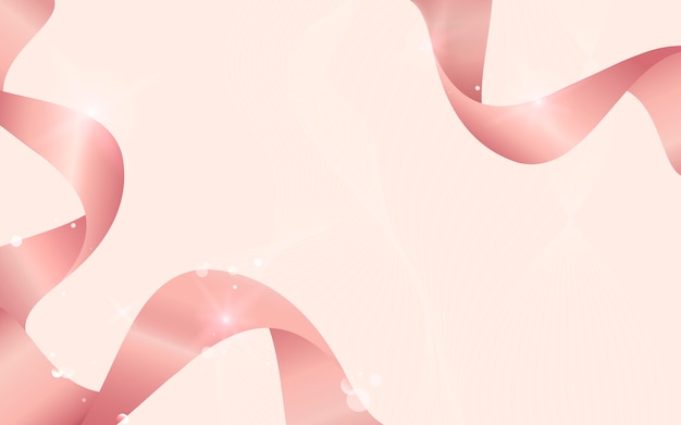 ピンクの波の抽象的な背景イラスト 無料のベクター
