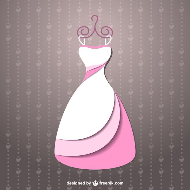 Download Free Vector | Pink wedding dress