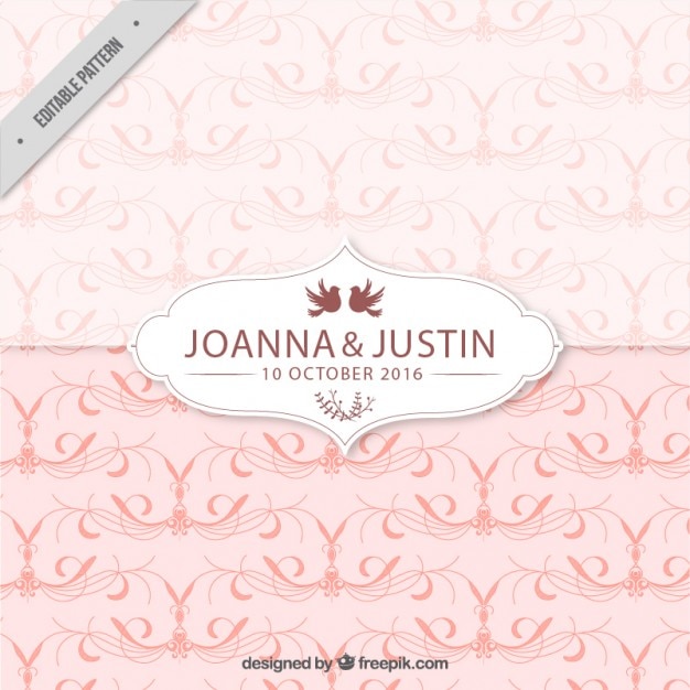 Download Pink wedding pattern Vector | Free Download