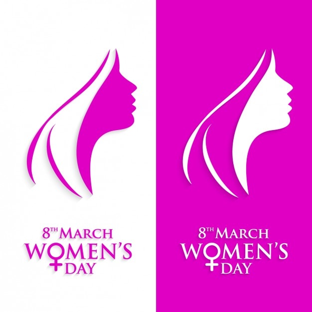 Pink women\'s day banners pack