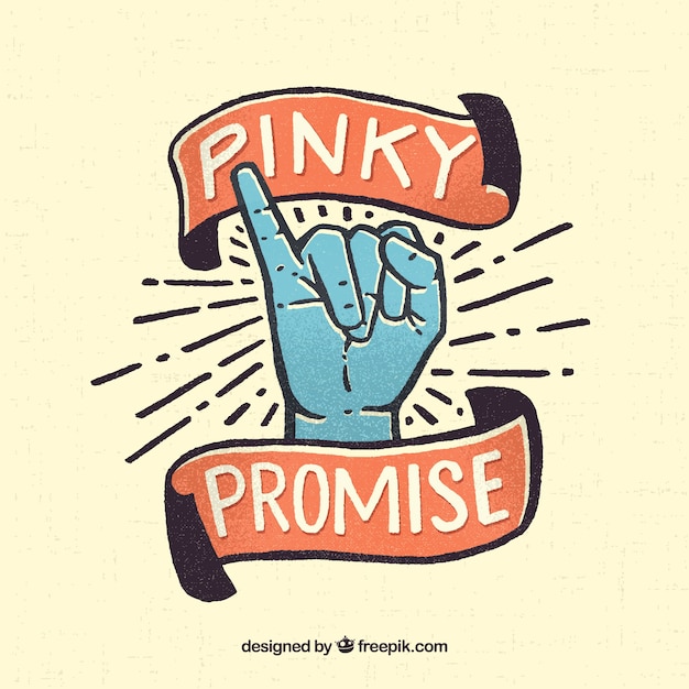 Download Pinky promise in hand drawn style Vector | Free Download