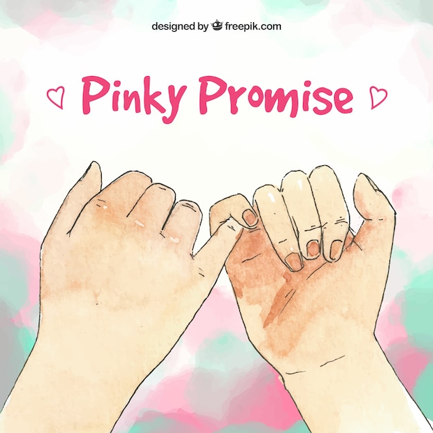 Download Pinky promise in hand drawn style | Free Vector