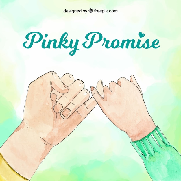Download Pinky promise in hand drawn style Vector | Free Download