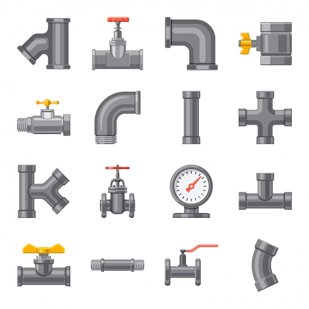 Premium Vector Pipe Cartoon Icon Set Pipeline