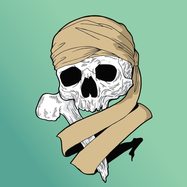 Download Pirate boy skull | Premium Vector