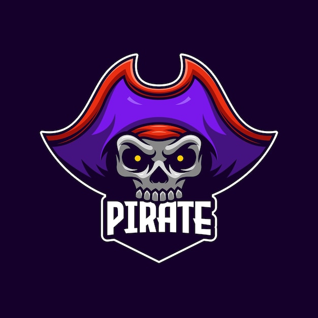 Premium Vector | Pirate e-sports logo template