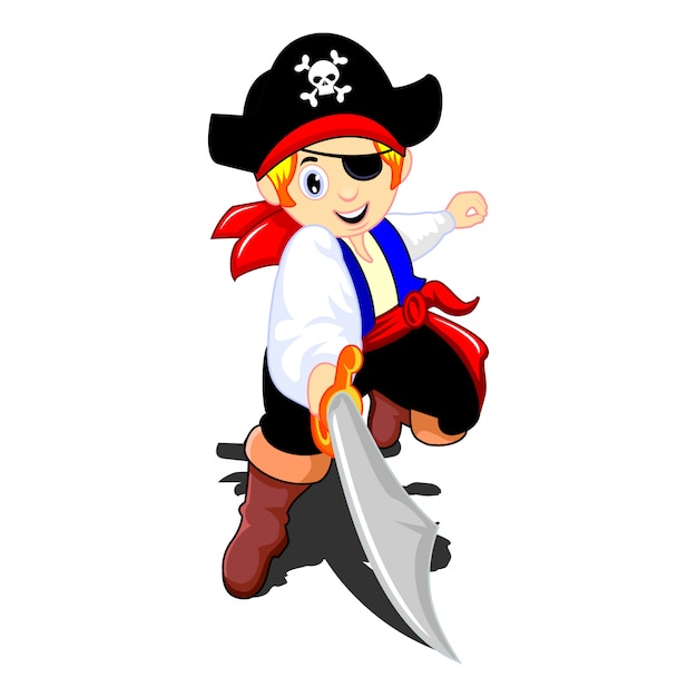 Premium Vector | Pirate kid2