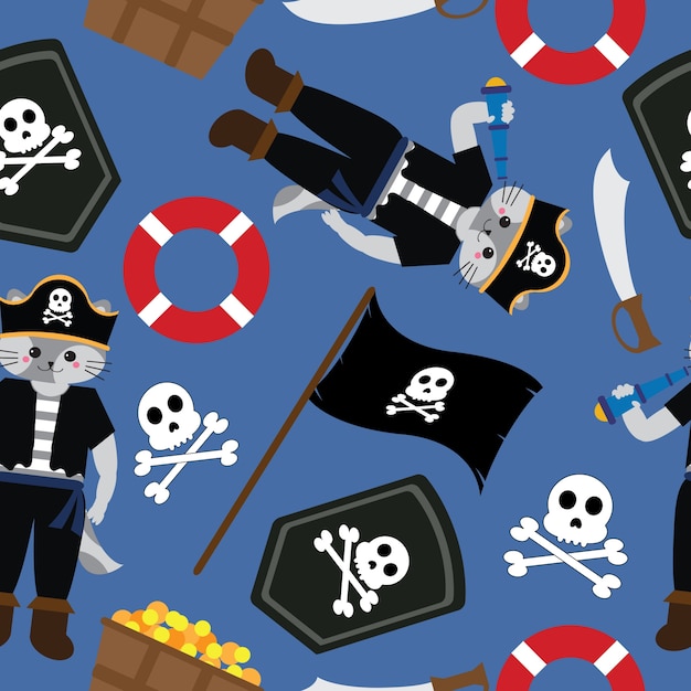 Free Vector Pirate pattern design