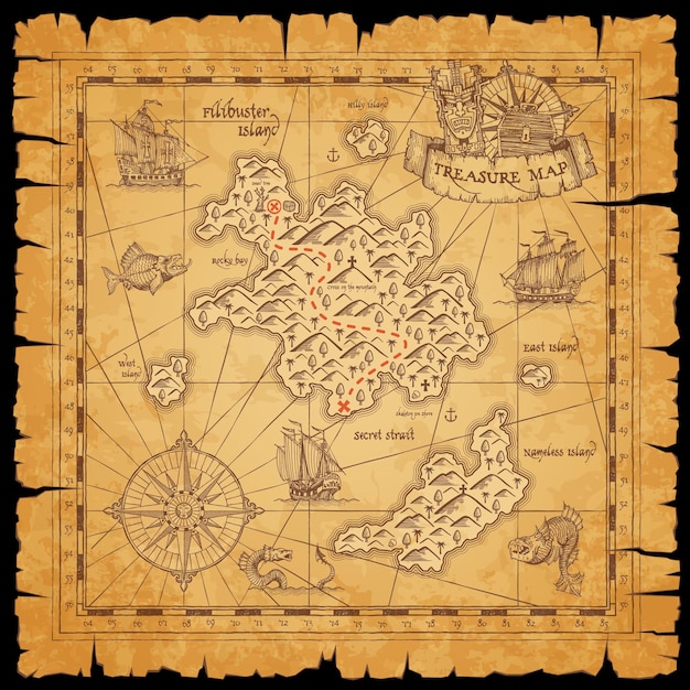 monkey island treasure map