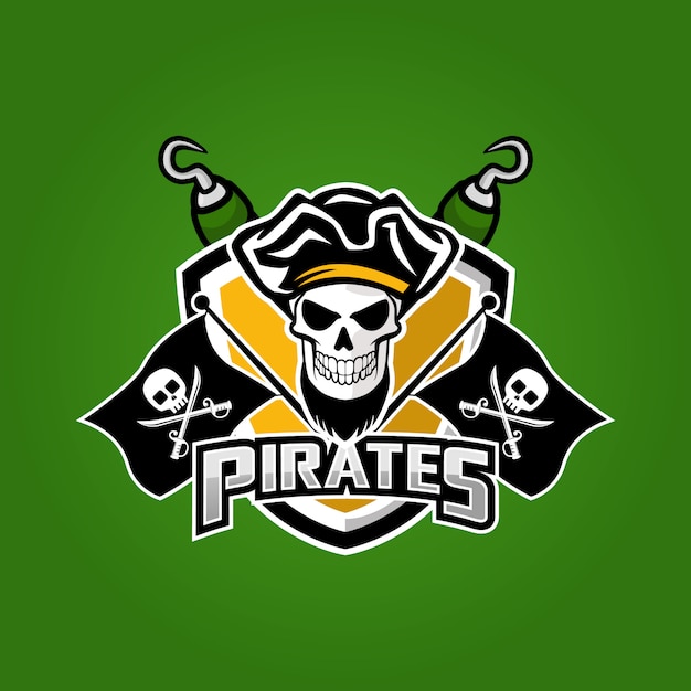 Premium Vector | Pirates mascot sport esport logo design