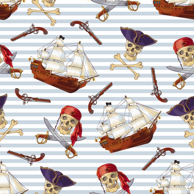 free-vector-pirates-seamless-pattern