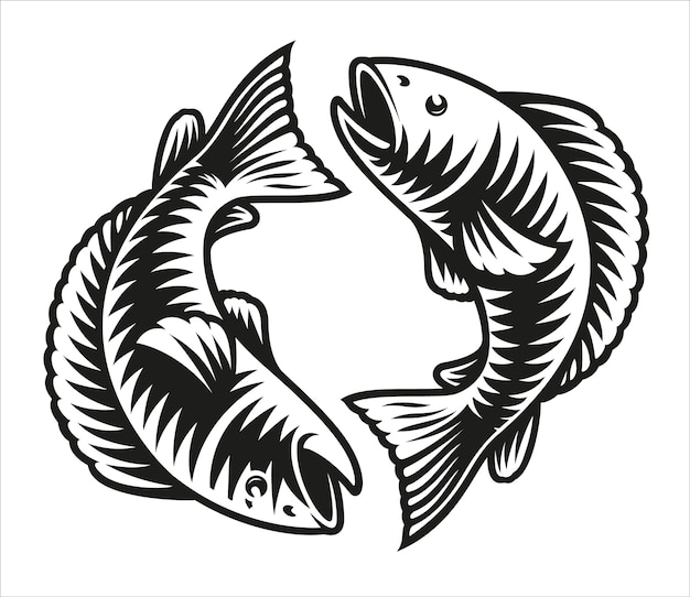 Premium Vector Pisces Zodiac Sign Isolated On White