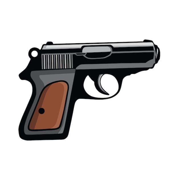 Premium Vector Pistol Gun Handgun Weapon Shot Vector Illustration