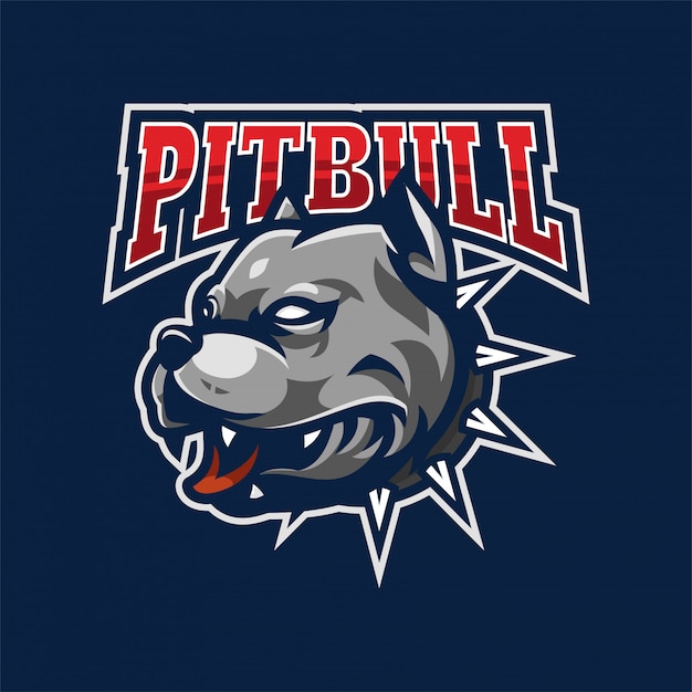 Premium Vector | Pitbull mascot logo