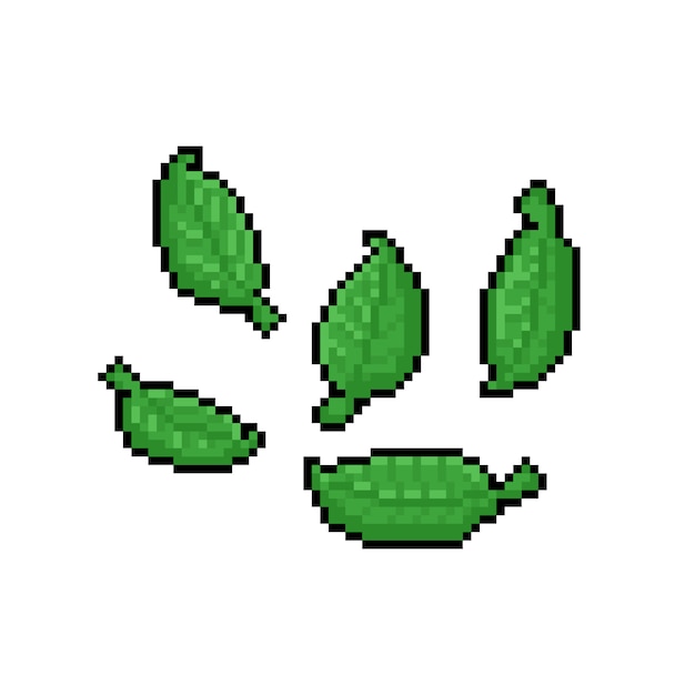Download Free Pixel Art Cartoon Green Leaves Icon Design Set Premium Vector Use our free logo maker to create a logo and build your brand. Put your logo on business cards, promotional products, or your website for brand visibility.