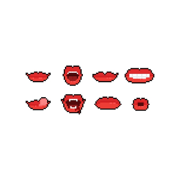 Pixel Art Mouth