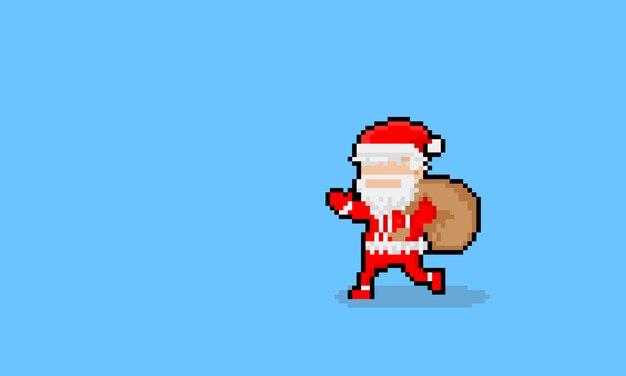 Download Free Pixel Art Cartoon Running Santa Claus Character Premium Vector Use our free logo maker to create a logo and build your brand. Put your logo on business cards, promotional products, or your website for brand visibility.