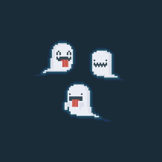 Pixel Art Cute Cartoon Ghost Set Ghost Cartoon Pixel Art Pixel Images The Best Porn Website