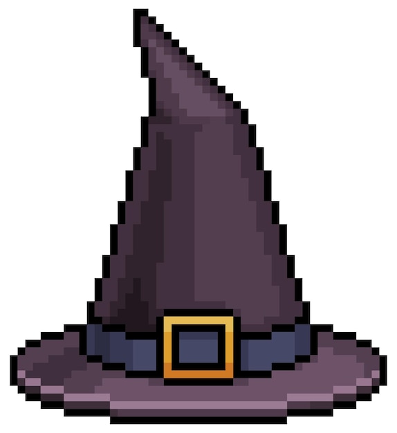 Manifold mængde af salg buste Premium Vector | Pixel art halloween witch hat icon for 8bit game on white  background