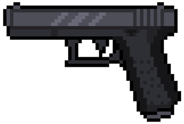 Premium Vector Pixel Art Pistol Glock Bit Game Item