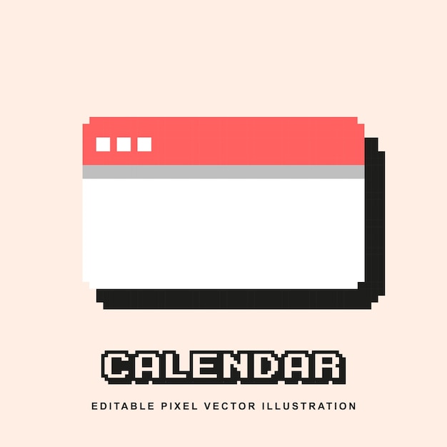Premium Vector Pixel calendar creative design icon vector