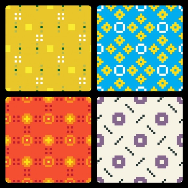 Pixel Pattern Collection Vector | Free Download