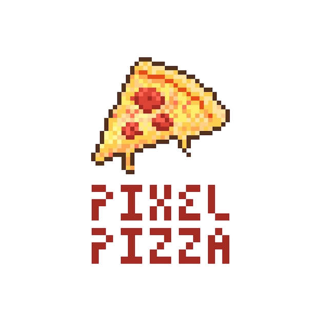 Pizza Cute Food Pixel Art Grid - Pixel Art Grid Gallery