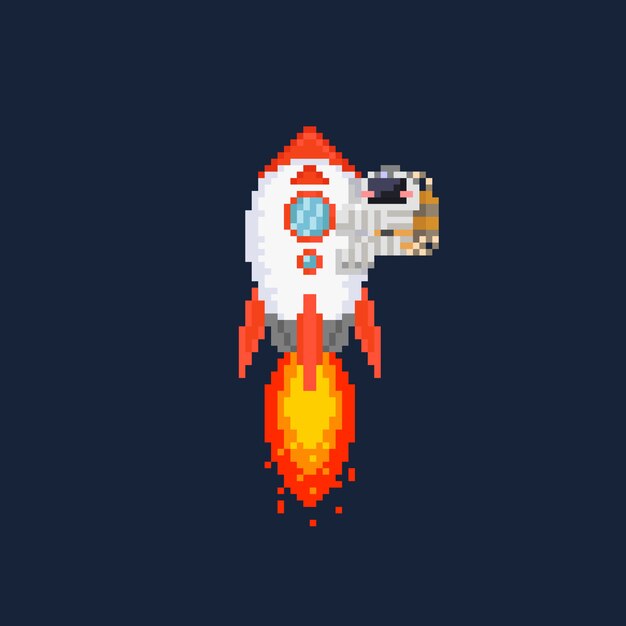 Rocket Ship Pixel Art