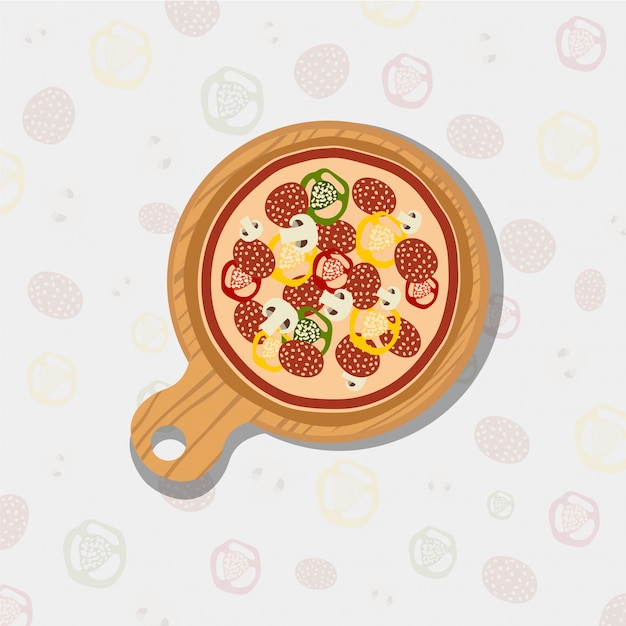 Free Vector | Pizza on background