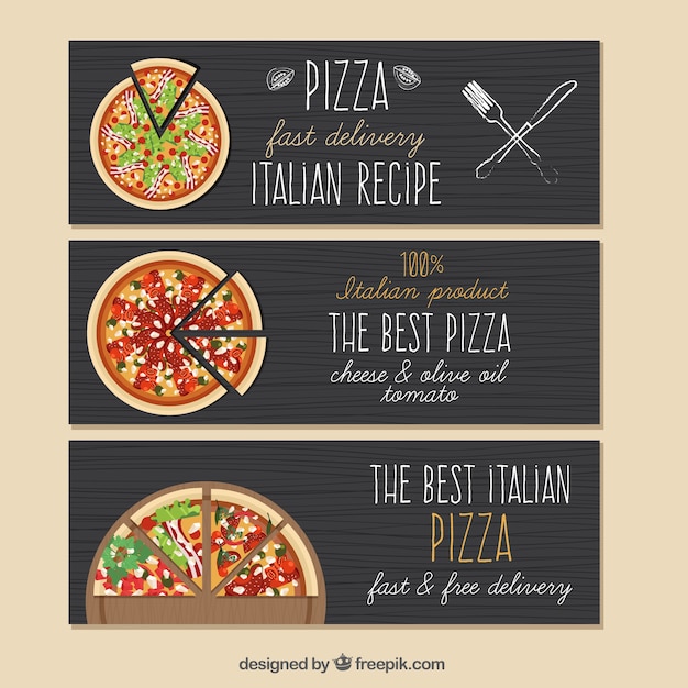 Download Free Pizza Banners With Black Background Free Vector Use our free logo maker to create a logo and build your brand. Put your logo on business cards, promotional products, or your website for brand visibility.