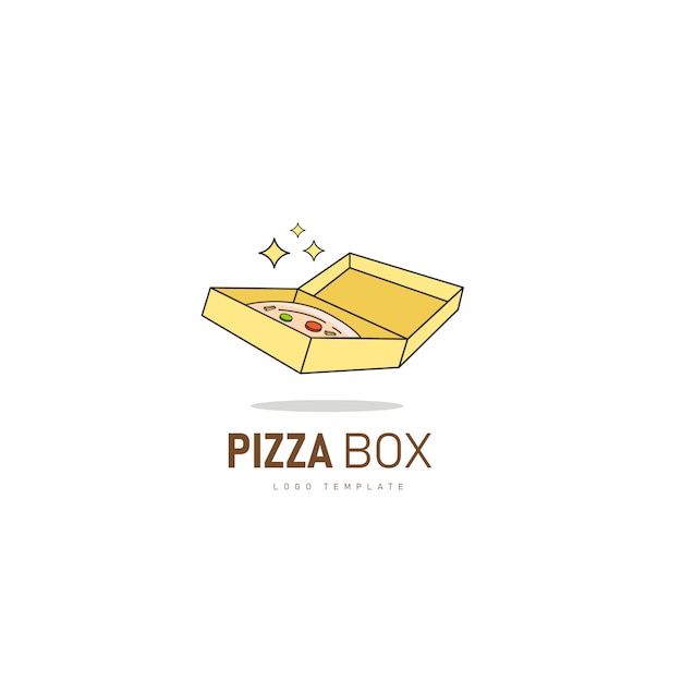 Download Free Pizza Box Pizza Icon With Box Logo Template For Fast Food Use our free logo maker to create a logo and build your brand. Put your logo on business cards, promotional products, or your website for brand visibility.