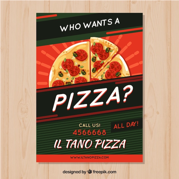 Free Vector Pizza Brochure Template