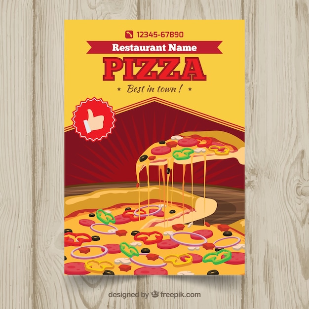 Pizza and cheese brochure Vector | Free Download