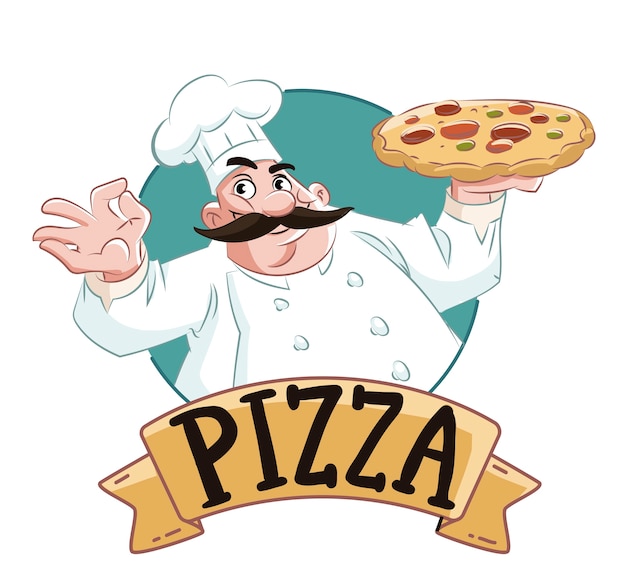 Download Free Pizza Chef With Pizza Premium Vector Use our free logo maker to create a logo and build your brand. Put your logo on business cards, promotional products, or your website for brand visibility.