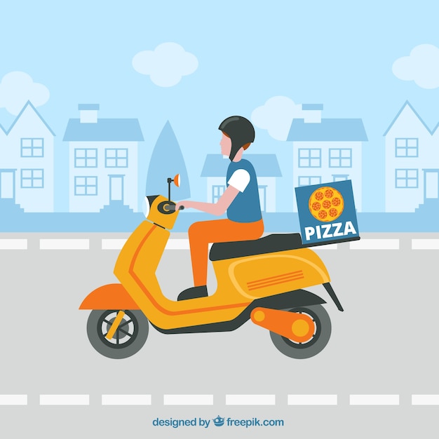 Download Free Download This Free Vector Pizza Delivery Use our free logo maker to create a logo and build your brand. Put your logo on business cards, promotional products, or your website for brand visibility.