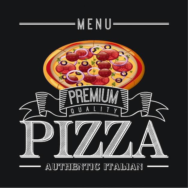 Premium Vector | Pizza design