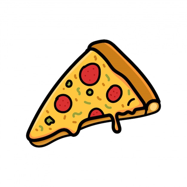 Premium Vector | Pizza doodle isolated