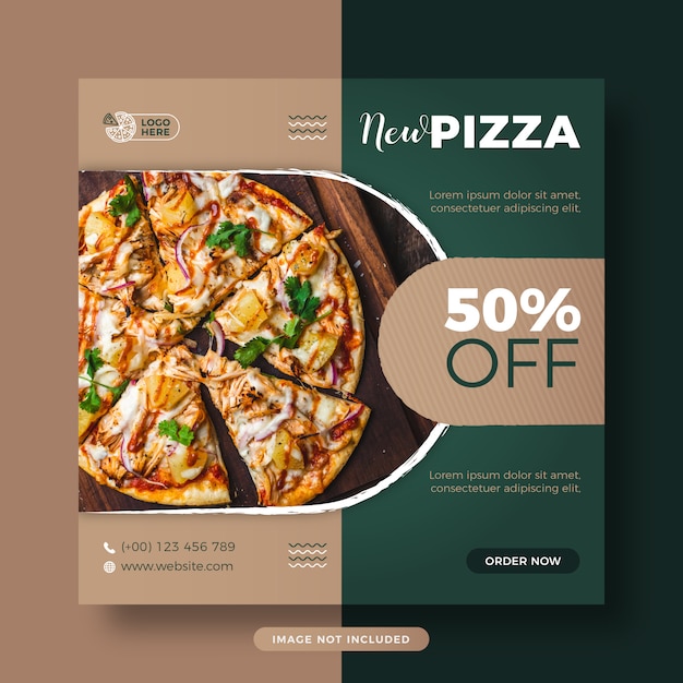 Premium Vector Pizza Fast Food Restaurant Menu Social Media Post Web Banner