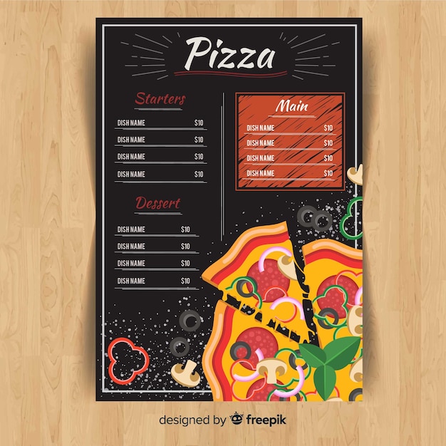 Free Vector Pizza Flyer Menu