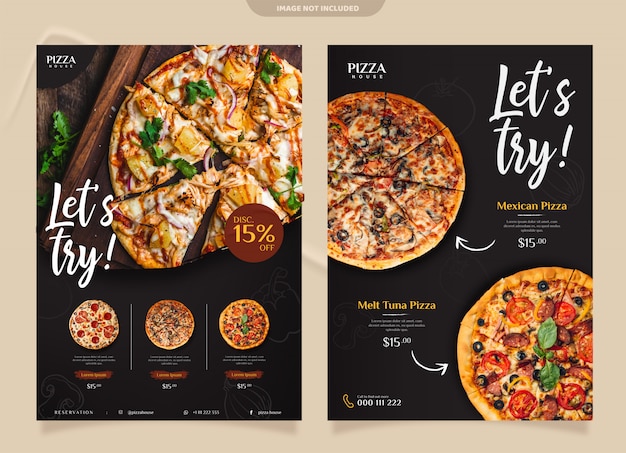 Premium Vector Pizza Flyer Template