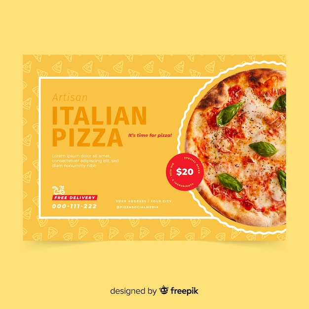 Free Vector Pizza Flyer Template