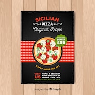 Free Vector Pizza Flyer Template