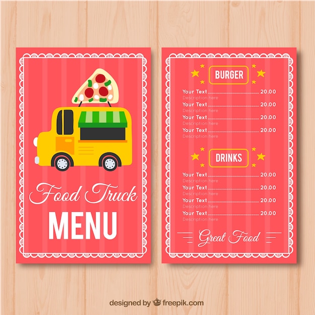 pizza tower food truck menu