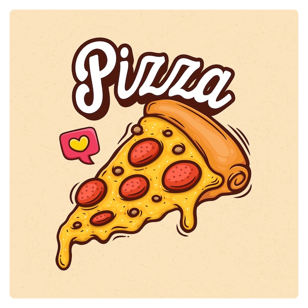 Premium Vector Pizza hand drawn doodle illustration