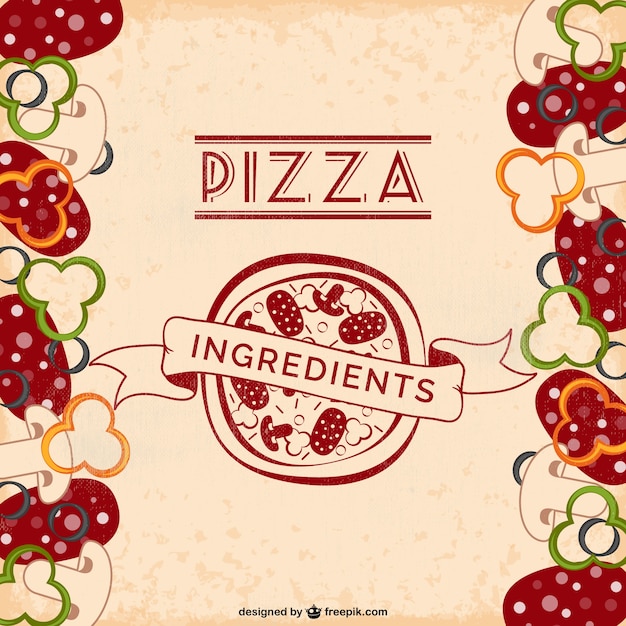 Pizza ingredients background