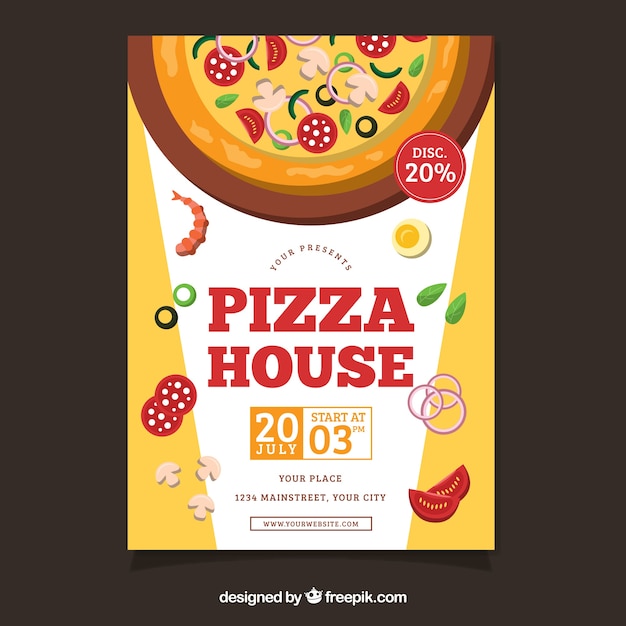 Pizza ingredients flyer