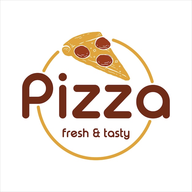 Premium Vector | Pizza logo template modern